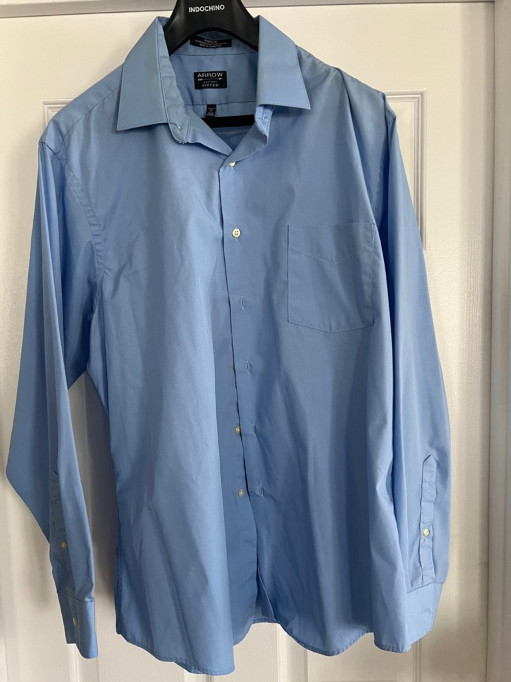 Arrow Men's Sky Blue Dress Shirt with Chest Pocket